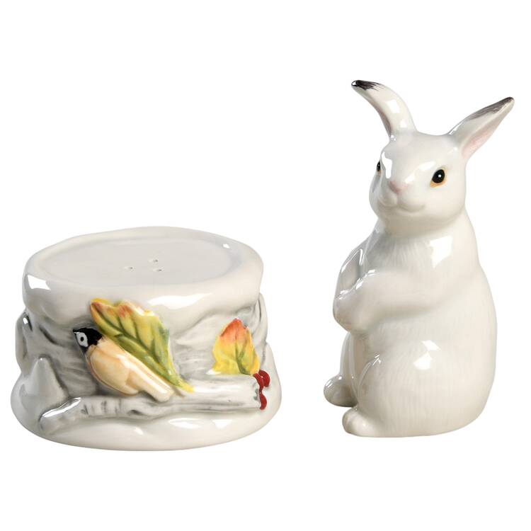 Woodland Holiday Stacking Salt & Pepper Set