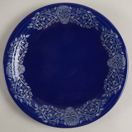 Fiesta Skull and Vine Twilight 11" Chop Plate (Round Platter)