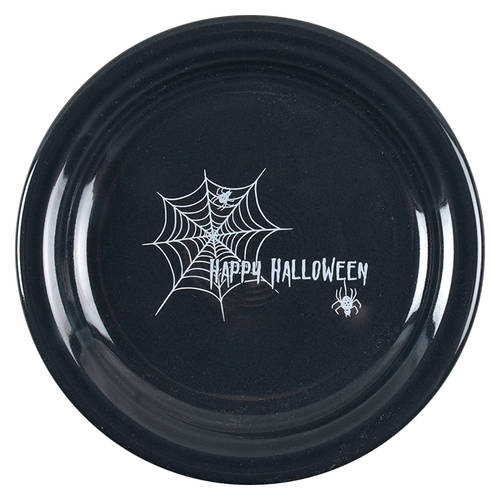 Fiesta Happy Halloween Spider Web Appetizer Plate