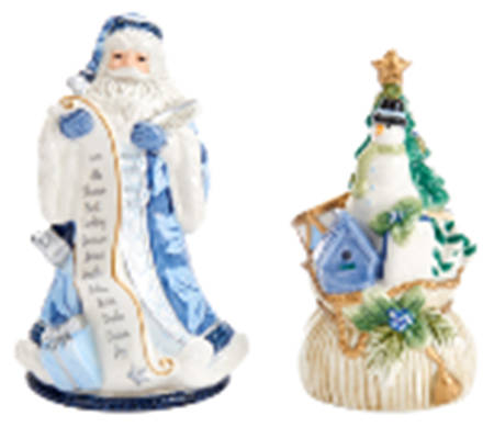 Holiday Home Blue Figural Salt & Pepper Set