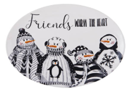 Snow Days 12" Oval Serving Platter