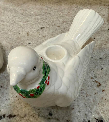 Dove Candlesticks Figural Candlestick