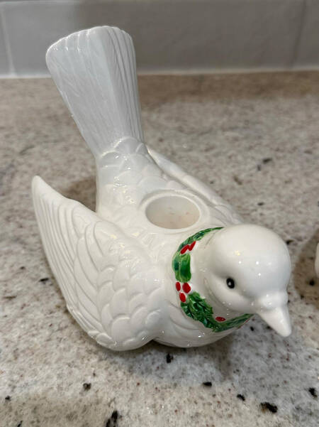 Dove Candlesticks Figural Candlestick