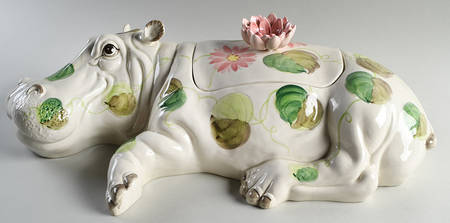 Floral Hippopotamus by Fitz &amp; Floyd