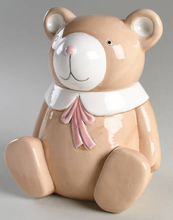 Teddy Bear Figural Cookie Jar & Lid
