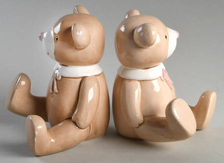 Teddy Bear China Bookend - Set of 2