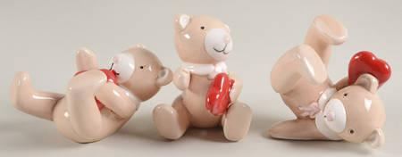 Teddy Bear (Set of 3 Motif) Figurines