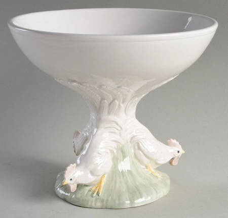 Rooster Round Compote (Height X Width)