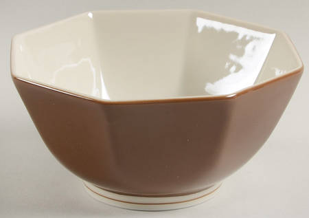 Rondelet Dark Brown (Buff Background) 5" Octagonal Vegetable Bowl by Fitz & Floyd