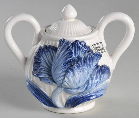 Tulip Bleu Sugar Bowl & Lid