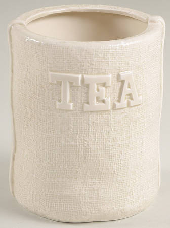 Flour Sack Tea Canister No Cork Stopper