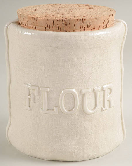 Flour Sack Flour Canister & Cork Stopper