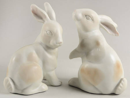 Rabbits China Bookend - Set of 2