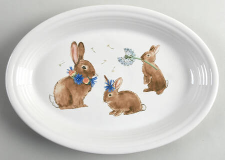 Fiesta Breezy Floral 13" Oval Serving Platter