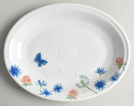 Fiesta Breezy Floral 11" Oval Serving Platter