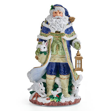Telluride Santa-Blue Musical Figurine