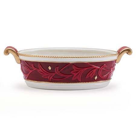 Telluride Santa-Red 15" Round Handled Bowl