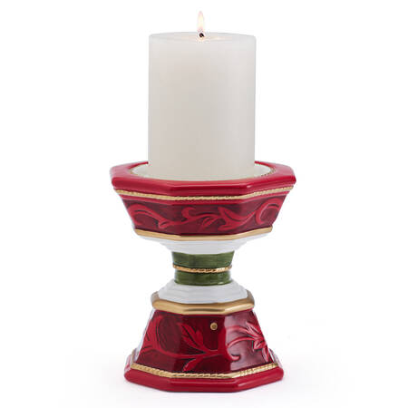 Telluride Santa-Red 5" Pillar Candleholder