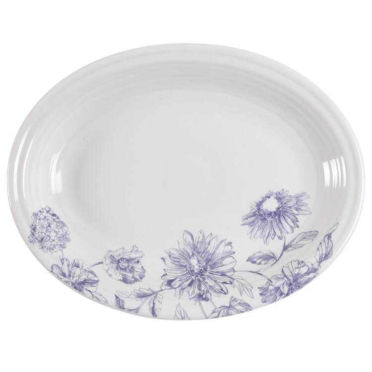 Fiesta Botanical Floral 11" Oval Serving Platter