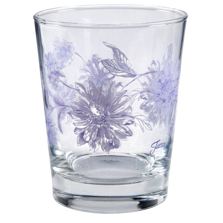 Fiesta Botanical Floral Glassware Double Old Fashioned