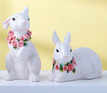 La Fleur Lying Rabbit Figurine