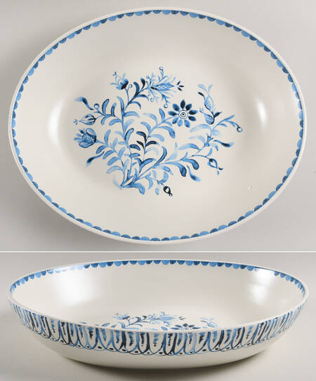 Sicily Blue 14" Oval Serving Bowl