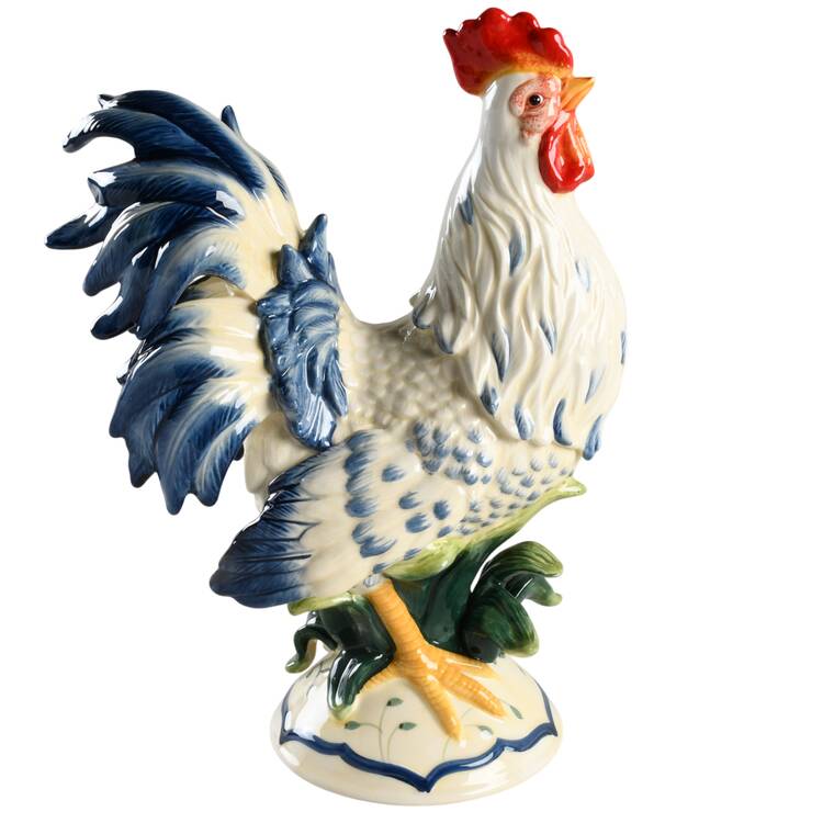 Sicily Blue Rooster Figurine