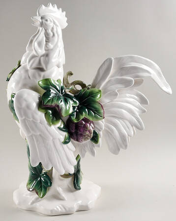Sicily Green Rooster Figurine