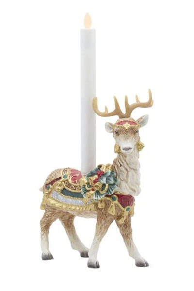 Noel Holiday Figural Candlestick