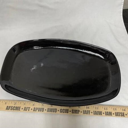 Plainsman Onyx Black 14" Oval Serving Platter