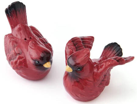 Poinsettia Holiday Figural Salt & Pepper Set