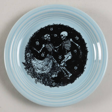 Fiesta Skeleton Duet Bread & Butter Plate