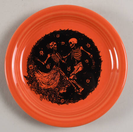 Fiesta Skeleton Duet Bread & Butter Plate