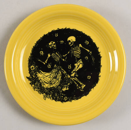 Fiesta Skeleton Duet Bread & Butter Plate