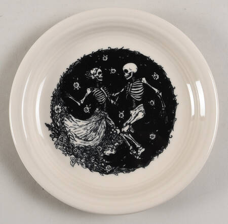 Fiesta Skeleton Duet Bread & Butter Plate