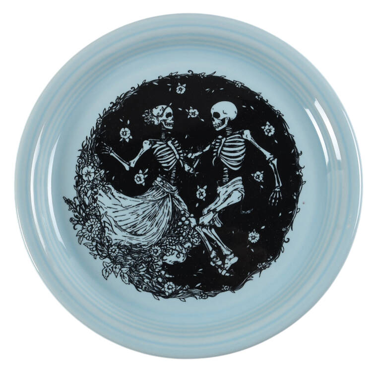 Fiesta Skeleton Duet Luncheon Plate