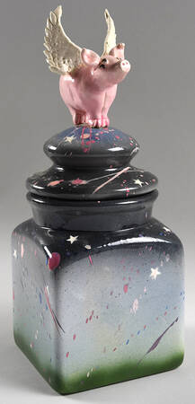 Cookie Jars Figural Cookie Jar & Lid