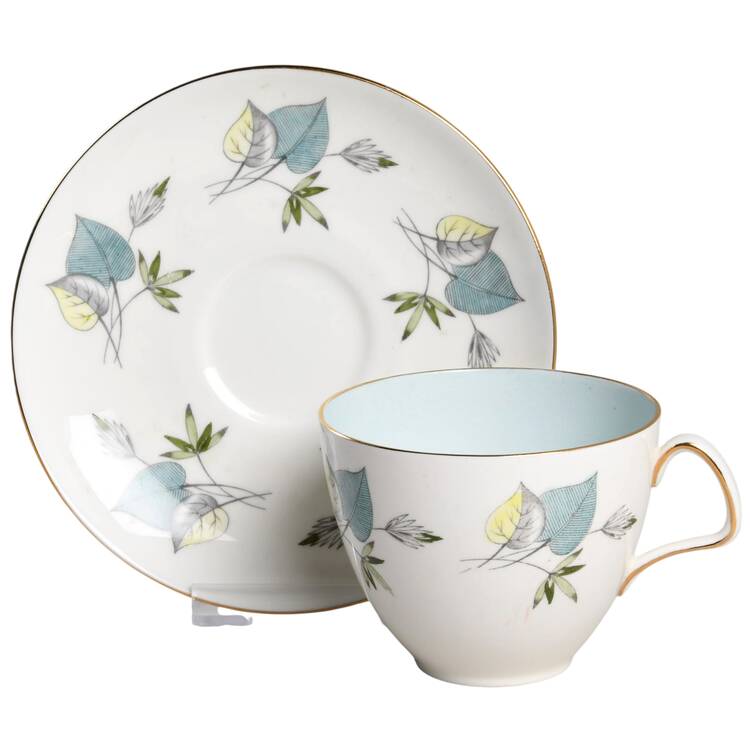 Wind Flower Flat Cup & Saucer Set by Foley