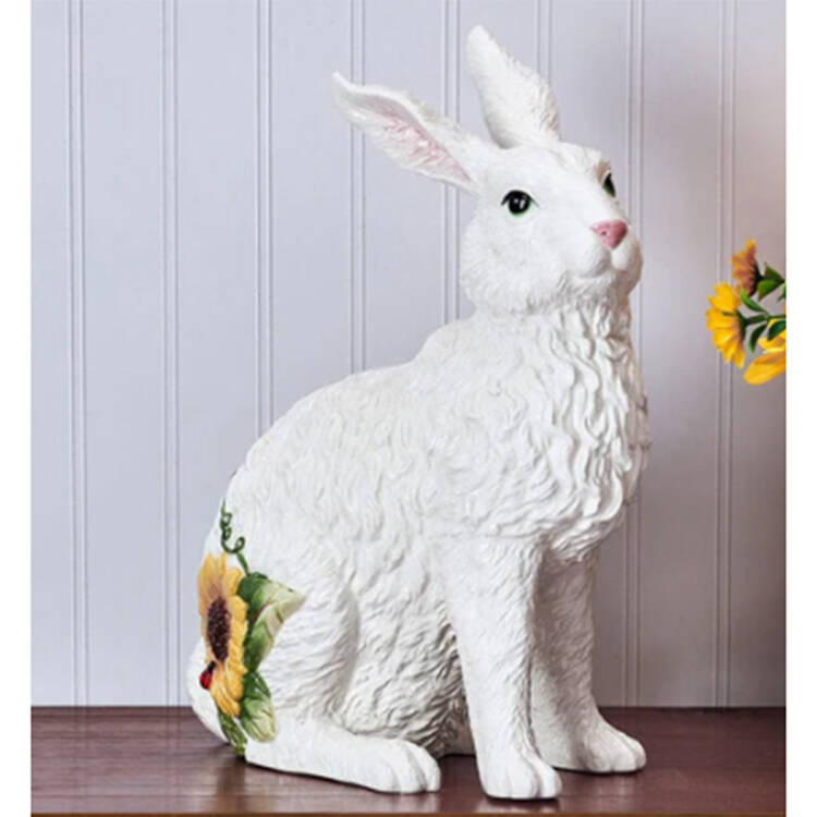 Sunflower Rabbit Standing Rabbit Figurine
