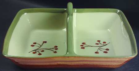 Twig & Weed Rectangular Divided Vegetable Bowl
