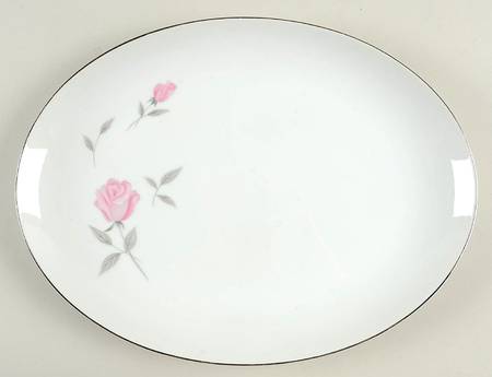 Argent Rose 12" Oval Serving Platter