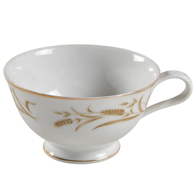 Golden Wheat (Gold Trim) Footed Cup