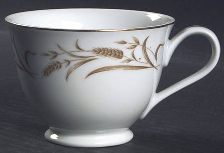 Golden Wheat (Gold Trim) Footed Cup