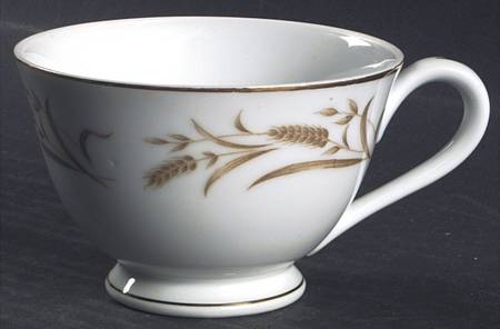 Golden Wheat (Gold Trim) Footed Cup