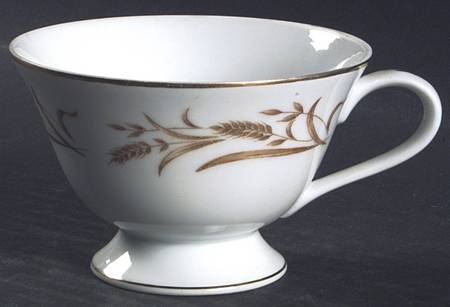 Golden Wheat (Gold Trim) Footed Cup