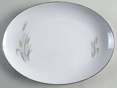 Wintry Wheat 12" Oval Serving Platter