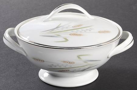 Wintry Wheat Sugar Bowl & Lid