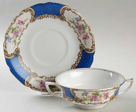 GCA2 Footed Cream Soup Bowl & Saucer Set