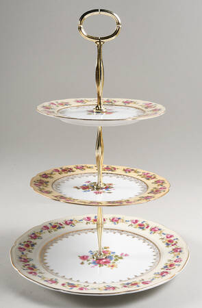 Hostess 13 7/8"-14 1/4" 3-Tiered Serving Tray(DP,SP,BB) HC