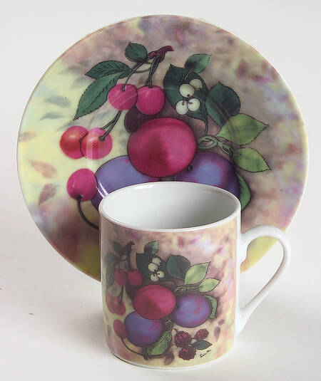 Still Life Flat Demitasse Cup & Saucer Set